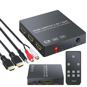 3x1 HDMI Switch Audio Extractor Converter SPDIF Output Support 4K 3D